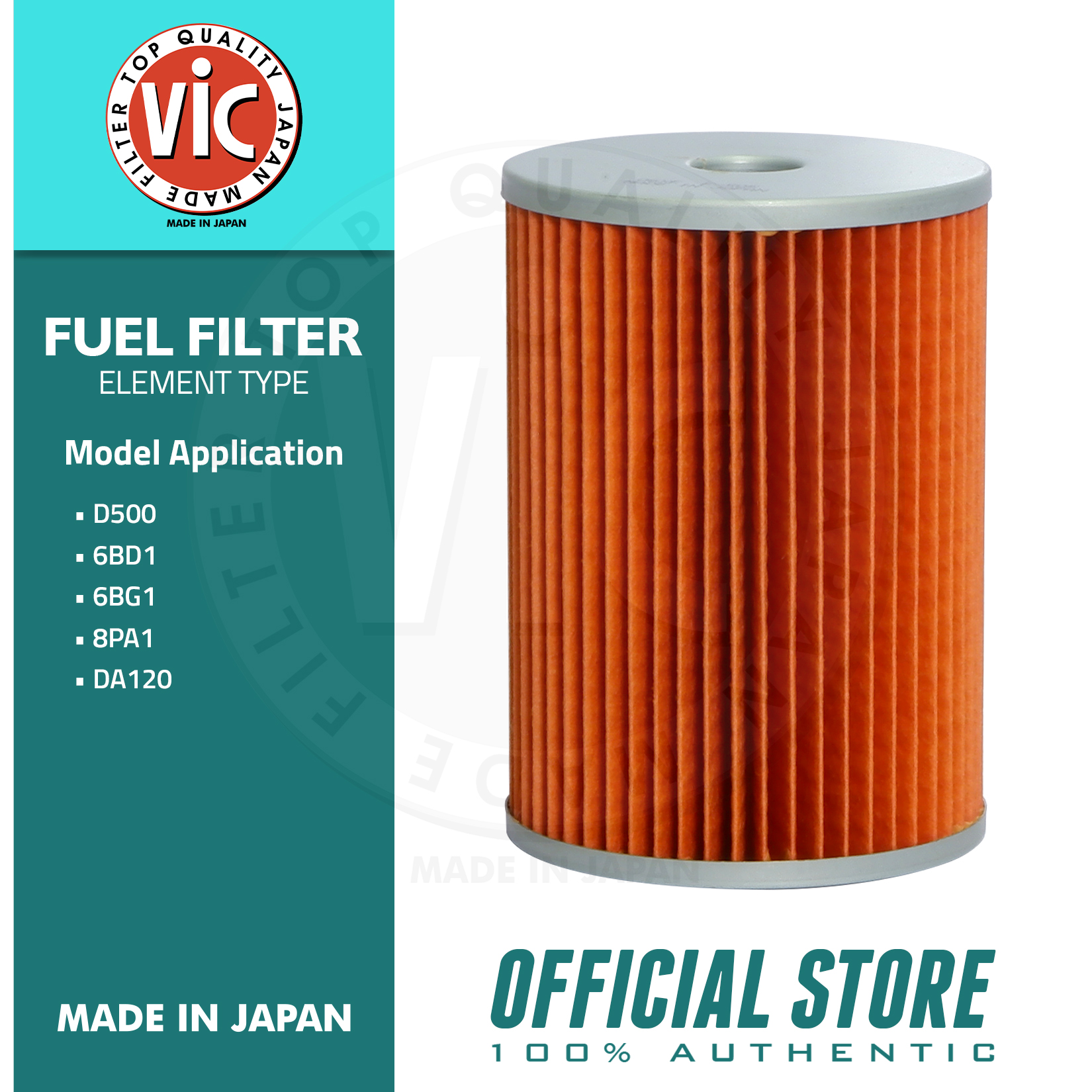 VIC Fuel Filter Element Type F505 for D500, 6BD1, 6BG1, 8PA1, DA120