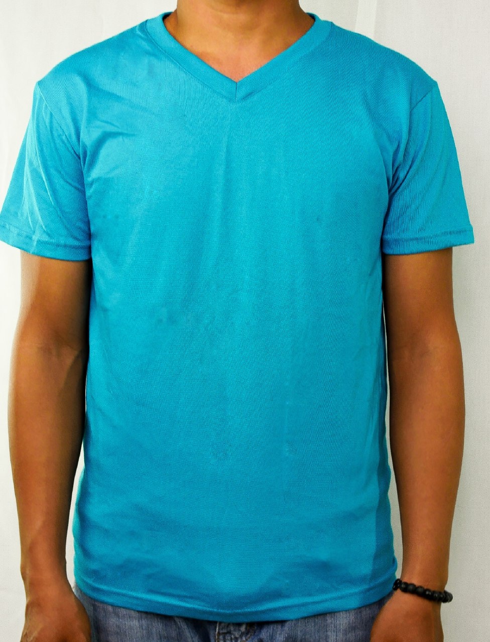 Plain Shirt V-neck 100% Cotton (Dannon 