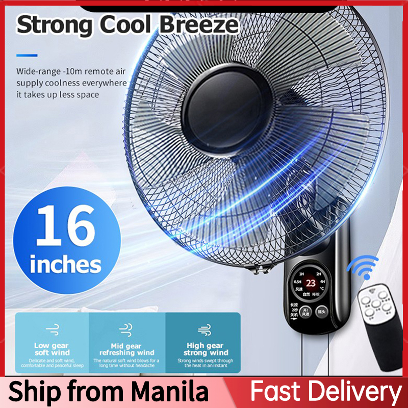 Standard 16 inch Industrial Wall Fan with remote control temperature