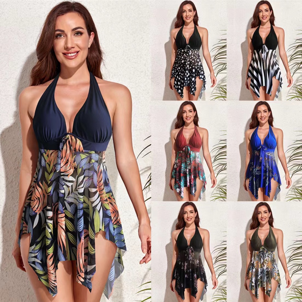 Beach Outfit Women's Swimwear Plus Size Multicolor Swimsuit Skirt Sexy  Beachwear | Lazada PH