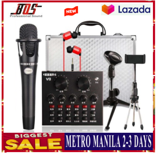 6in1 V8 / L8 Sound Card Studio Series Microphone Condenser Microphone