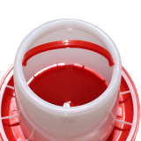 1.5kg Auto Red Plastic Food Feeder Chicken Chick Hen Poultry with Lid /& Handle
