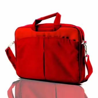 red laptop bag