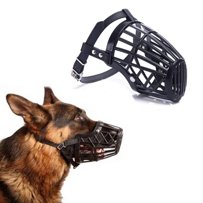 Black Adjustable Basket Mouth Muzzle Cover For Dog Training Bark Bite Chew Control Black Size 2h