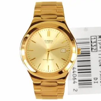 casio round gold watch