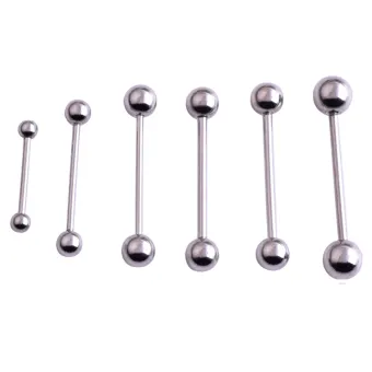 340px x 340px - Titanium Steel Allergy Friendly Piercing Jewelry Fashion Punk Perforation  Tongue Stud Simple Style Barbell Tongue Stud Tongue