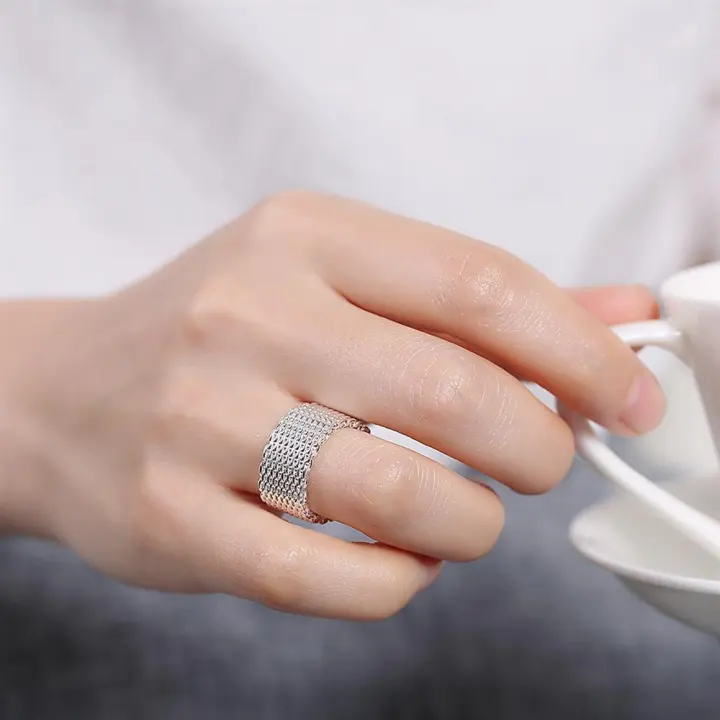 silver round ring