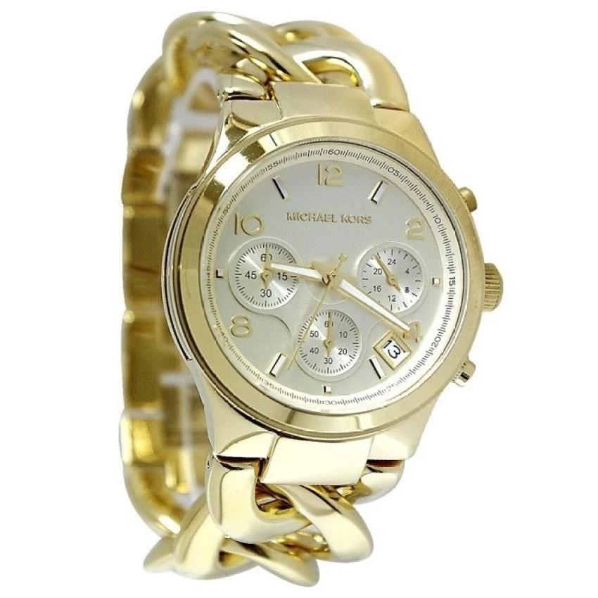 Michael Kors Runway Twist Chronograph Gold-tone Ladies Watch - MK3131 ...