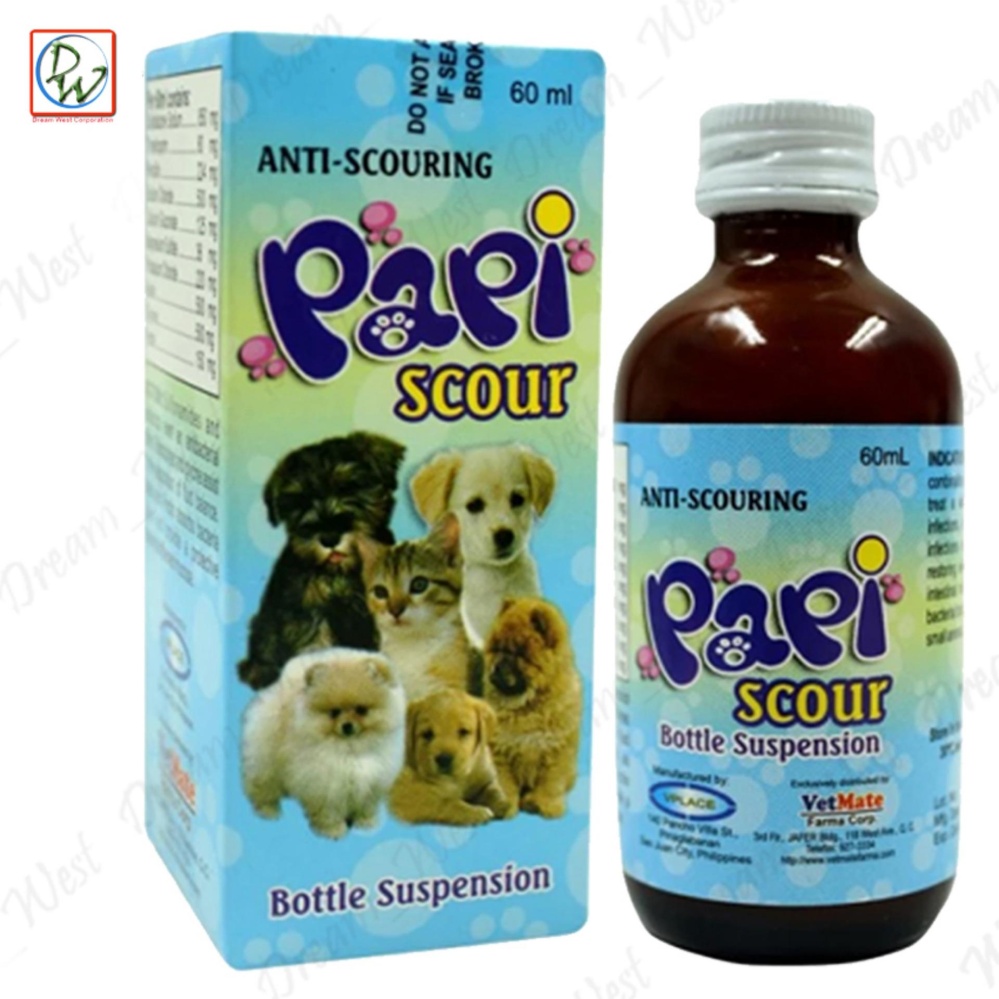 Papi Scour AntiScouring AntiBacterial Scour Bottle Suspension 60mL