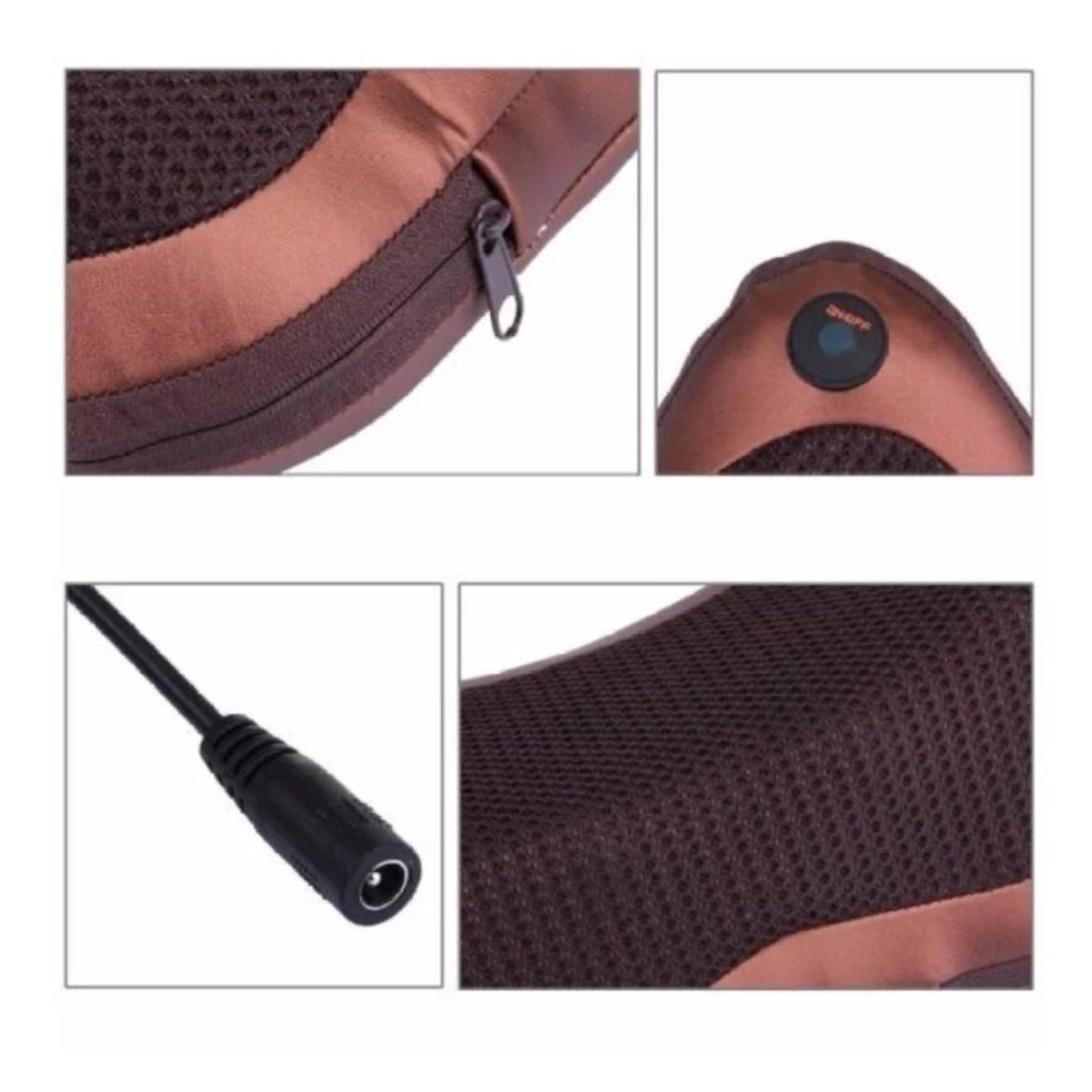 Portable Onboard 4 Heated Rollers Car Home Massage Pillow review and price