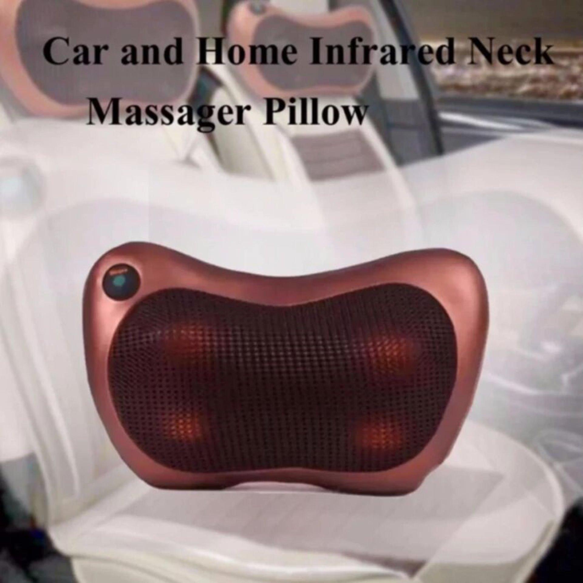 Portable Onboard 4 Heated Rollers Car Home Massage Pillow review and price