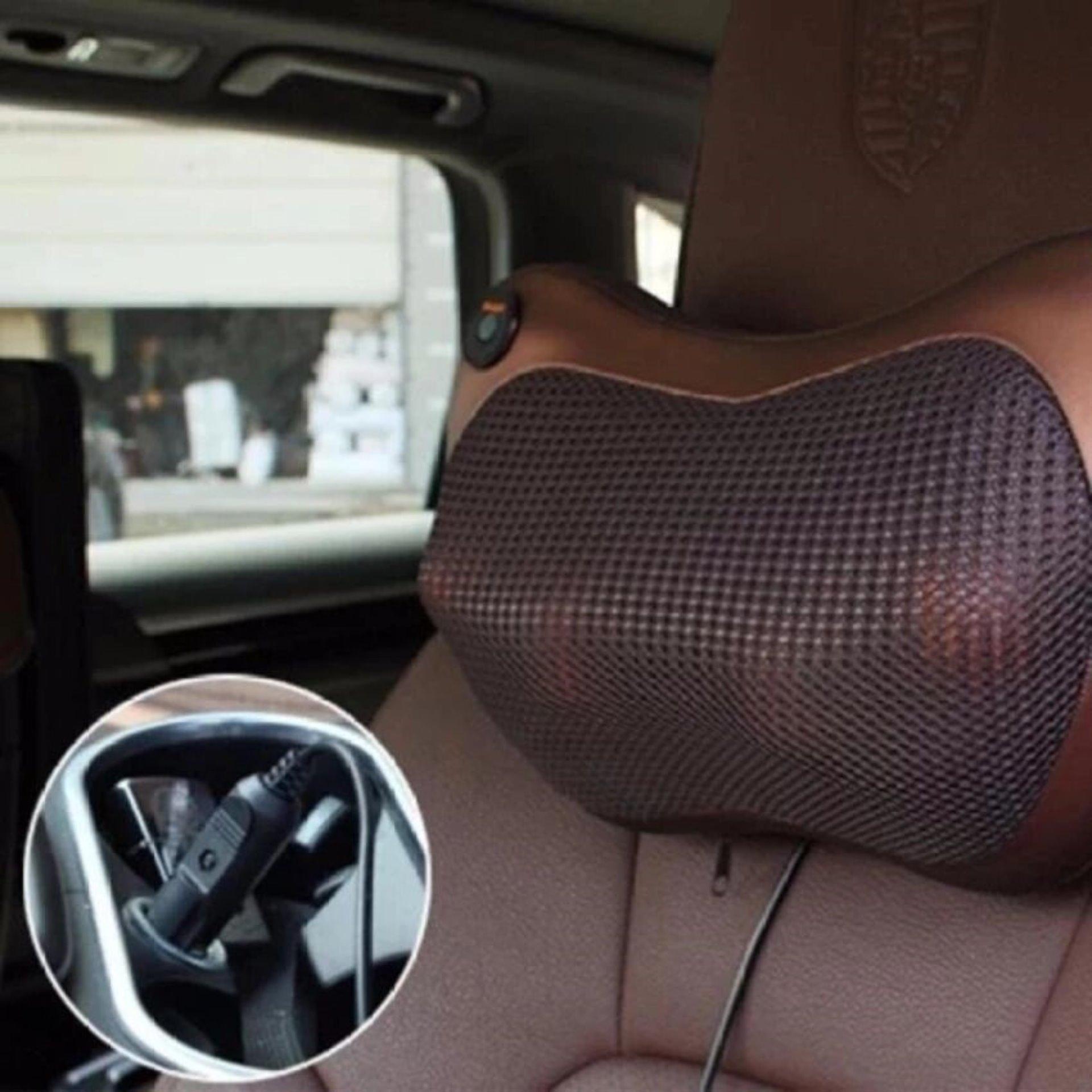Portable Onboard 4 Heated Rollers Car Home Massage Pillow review and price
