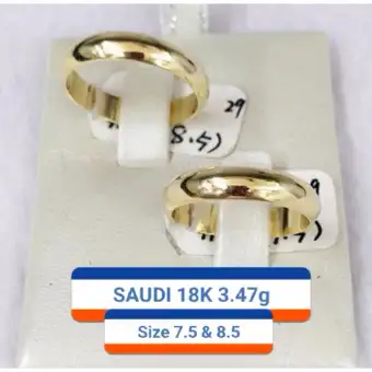 Pure Saudi Gold 18k Wedding Ring 3 47g Lazada Ph