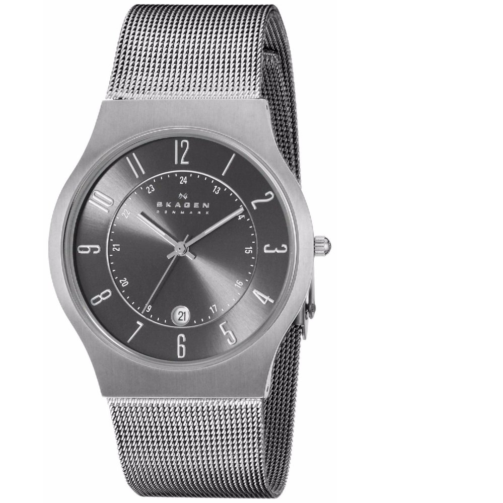 Skagen Watches, Men's Titanium 233XLTTM Grey Mesh Titanium Watch review and  price
