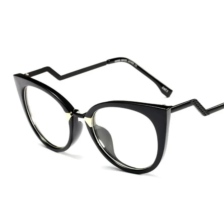 Vintage Cat Eye Glasses Frames For Women Black White Pink Clear Lens Ladies Fashion Eyeglasses Women Frames 2018 Half Metal Intl Lazada Ph