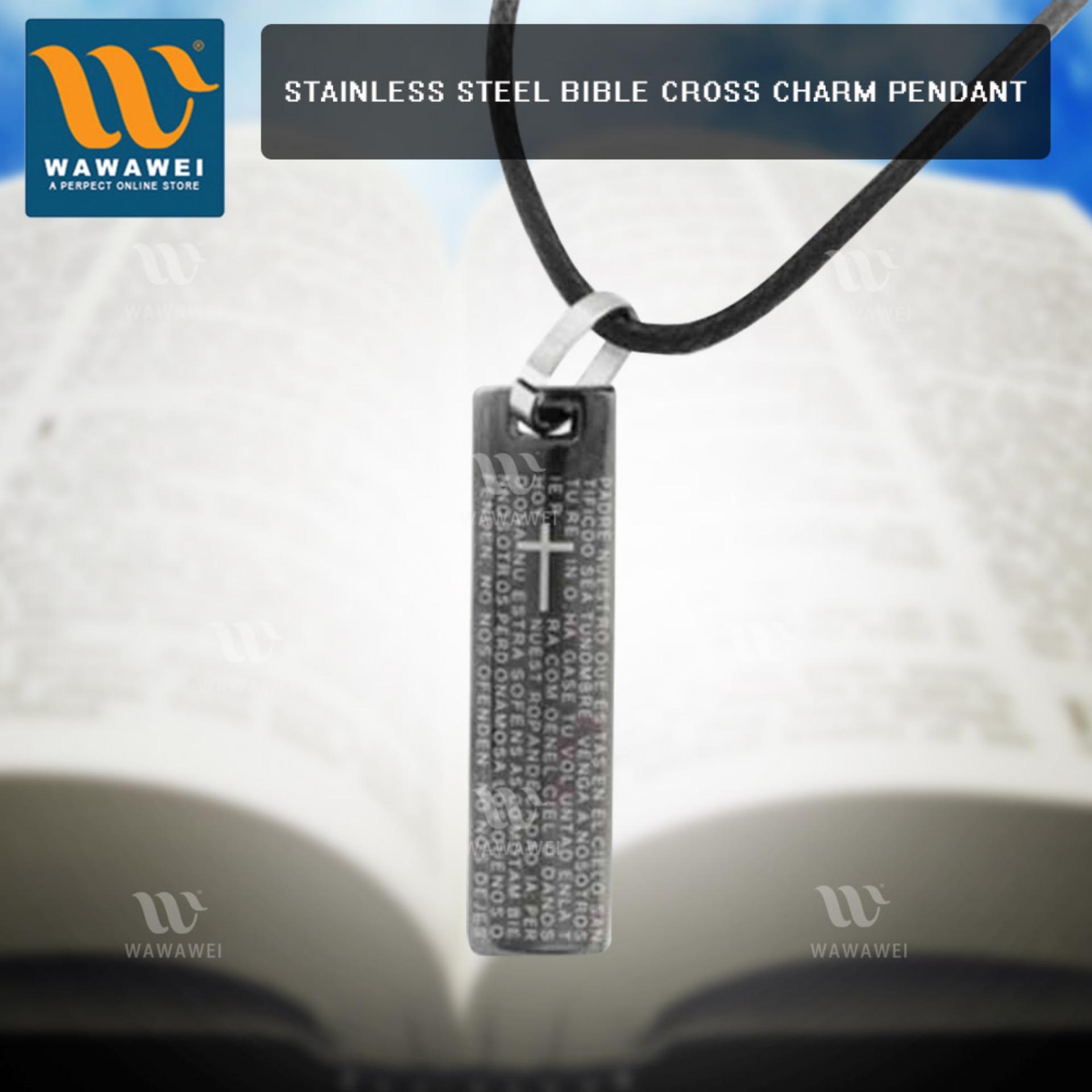 Wawawei Classic Stainless Steel Bible Cross Necklace Charm Pendant Review And Price