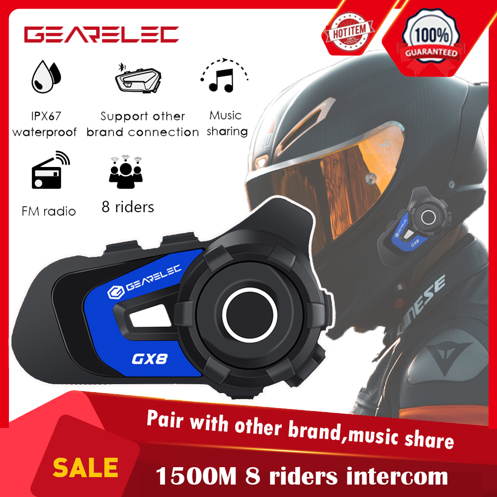 GEARELEC GX8 Motorcycle Helmet Bluetooth Headset 68Riders