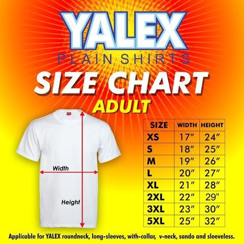 yalex xl size chart