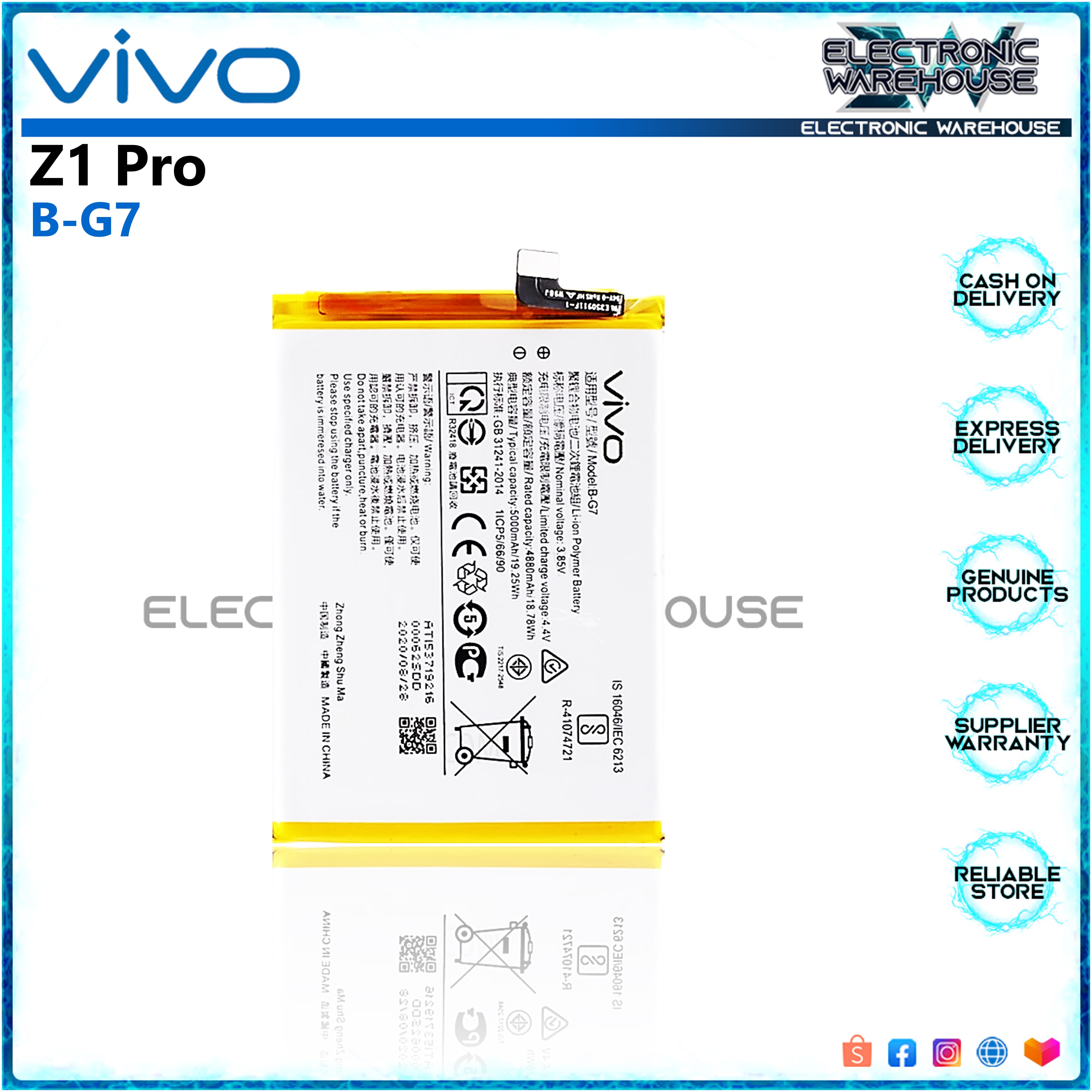 vivo z1 pro battery