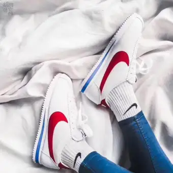 nike cortez red and white womens