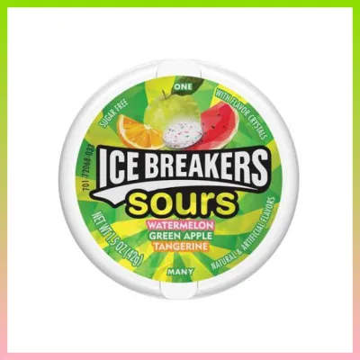 Ice Breakers Sours ( Green Apple, Tangerine, Watermelon) 42g