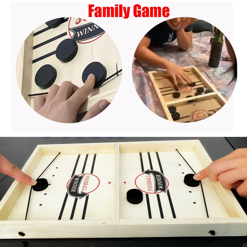LUCHY WATCHES Child Catapult Board Winner Table Paced Fast Sling Family Toys Puck Game