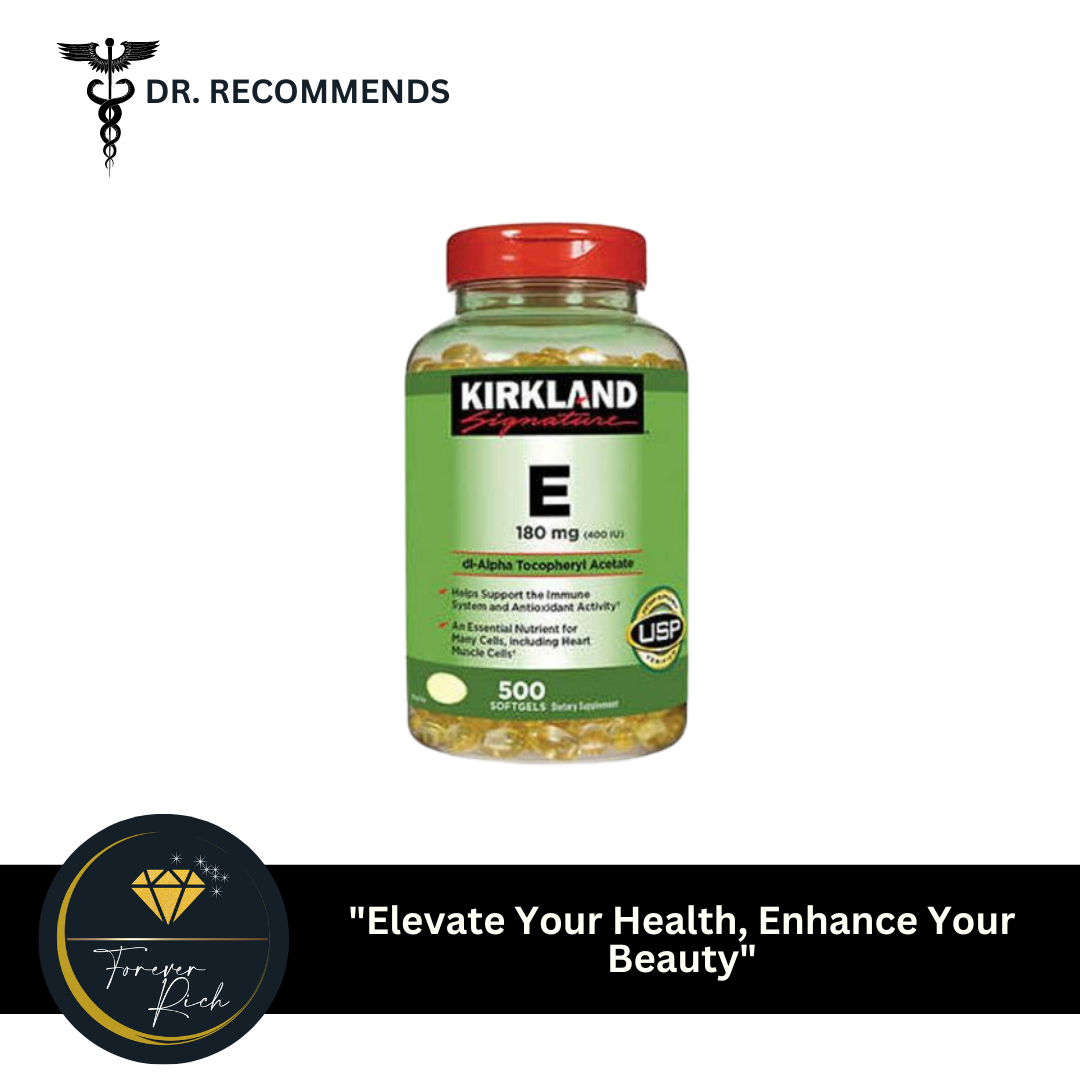 Kirkland Signature Vitamin E 180mg 400 I.U 500 Softgels Vitamins