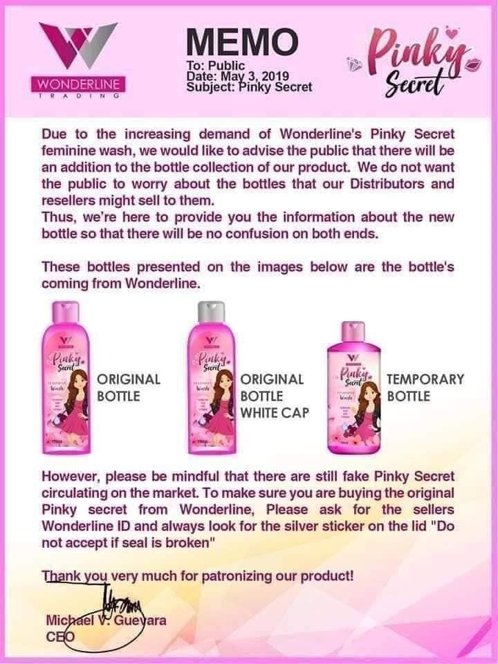 Pinky Secret Feminine Wash Lazada PH
