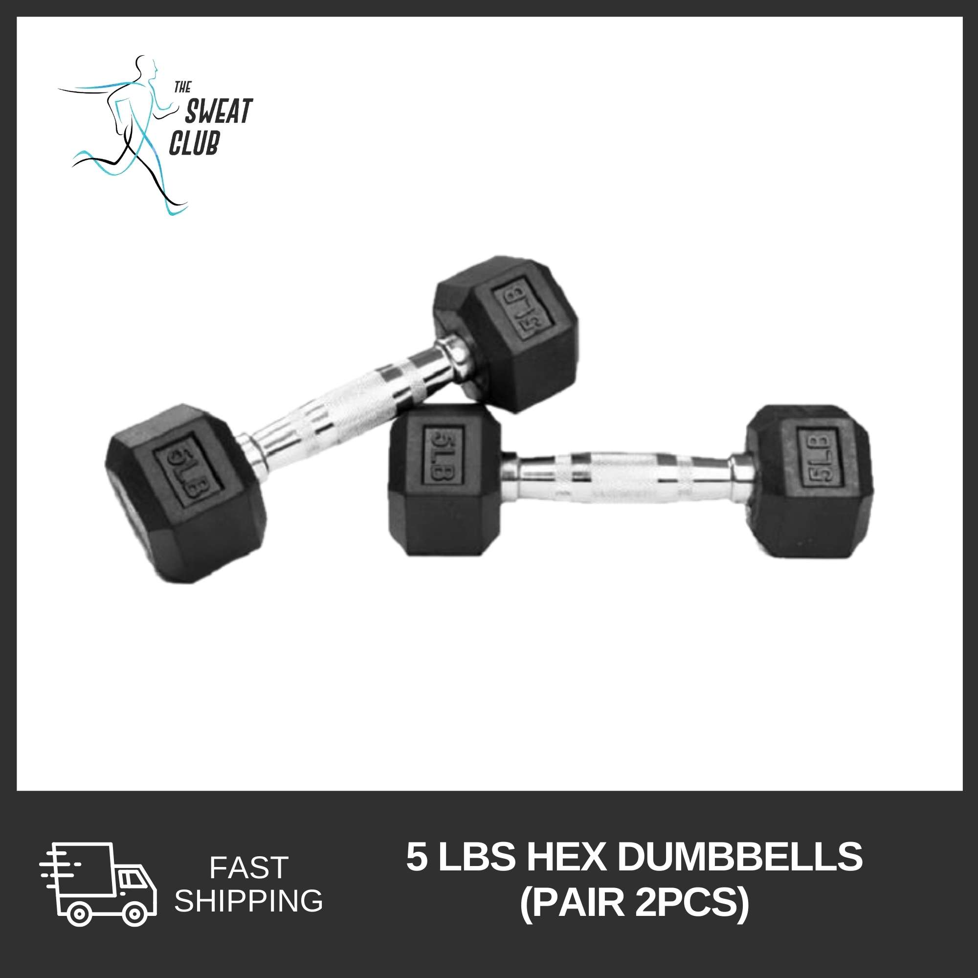 NEW Dumbbell CAP Barbell Coated Hex Rubber Lifting Weight5 10 30 100 Lb HOME GYM 