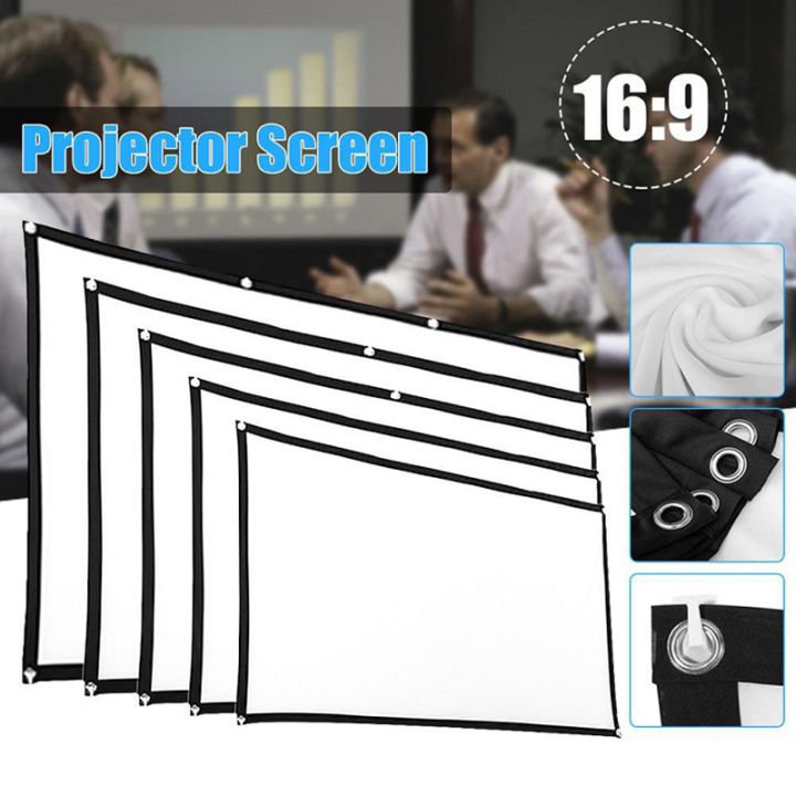 【COD&READY STOCK】169 Foldable Design Home translucent Projection Screen Film Theater Outdoor 84