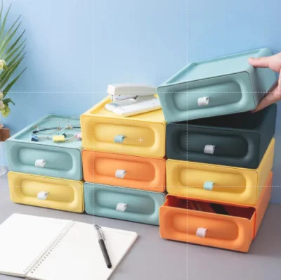 THE 7 DWARVES Desktop Storage Box Drawer Type Cosmetic Small Plastic Jewelry Multifunctional Box