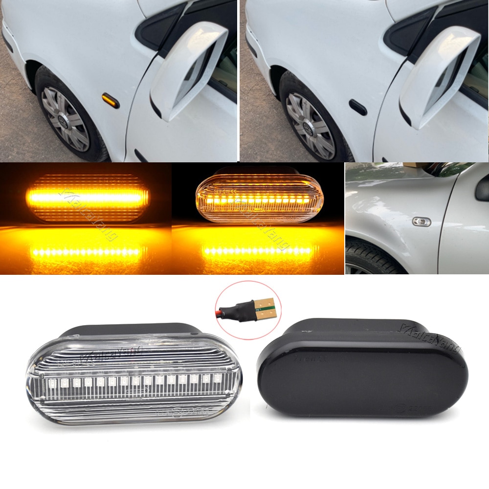 2 Pieces Led Dynamic Side Marker Turn Signal Light Sequential Blinker Light For Ford C-Max Fiesta Focus MK2 Fusion Galaxy