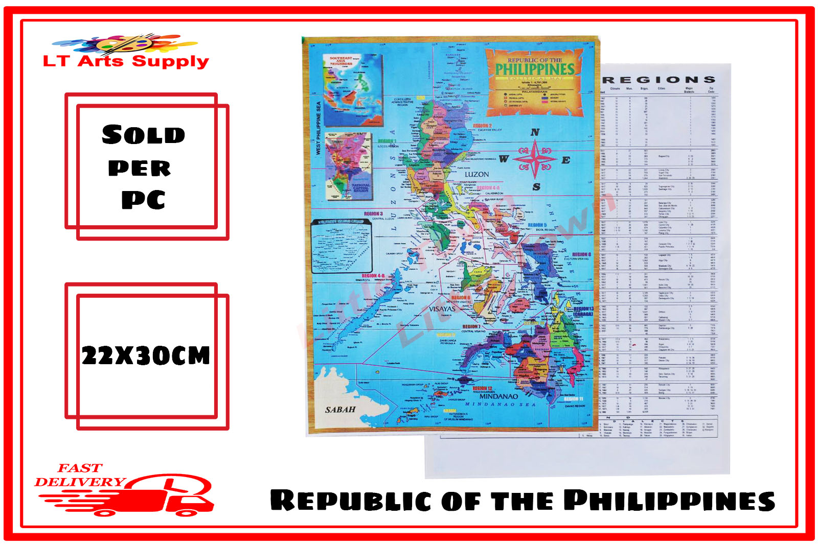 Chart Map Republic Of The Philippines Lazada PH