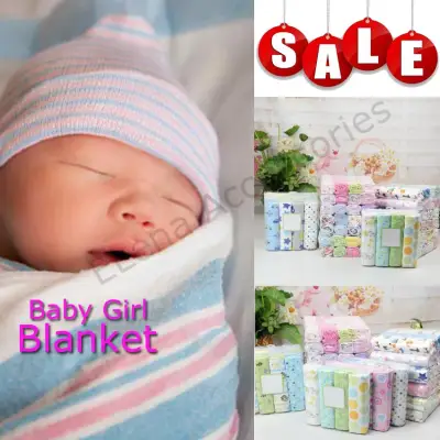 BLANKET 001-BABY GIRL 1Pack 76*76CM Baby Blanket Swaddle Newborn High Quality 100% Cotton Supersoft Flannel (Multicolor)