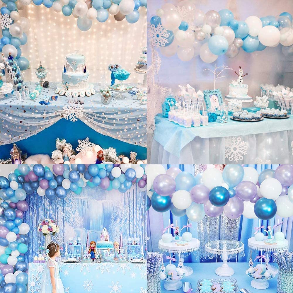 MMTX Frozen Theme Balloon Sets Combination Package Snowflake Latex ...