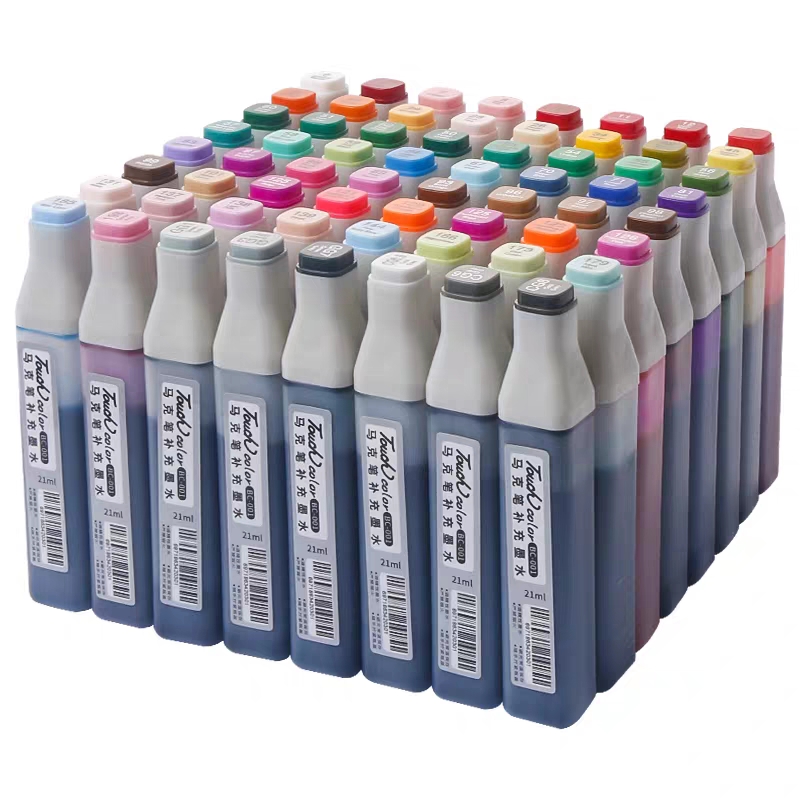 168 Colors/Set of Marker Pen Refill 20ML Oily with Universal Touch Color  Pen Filling Ink Animation Painting Art Supplies