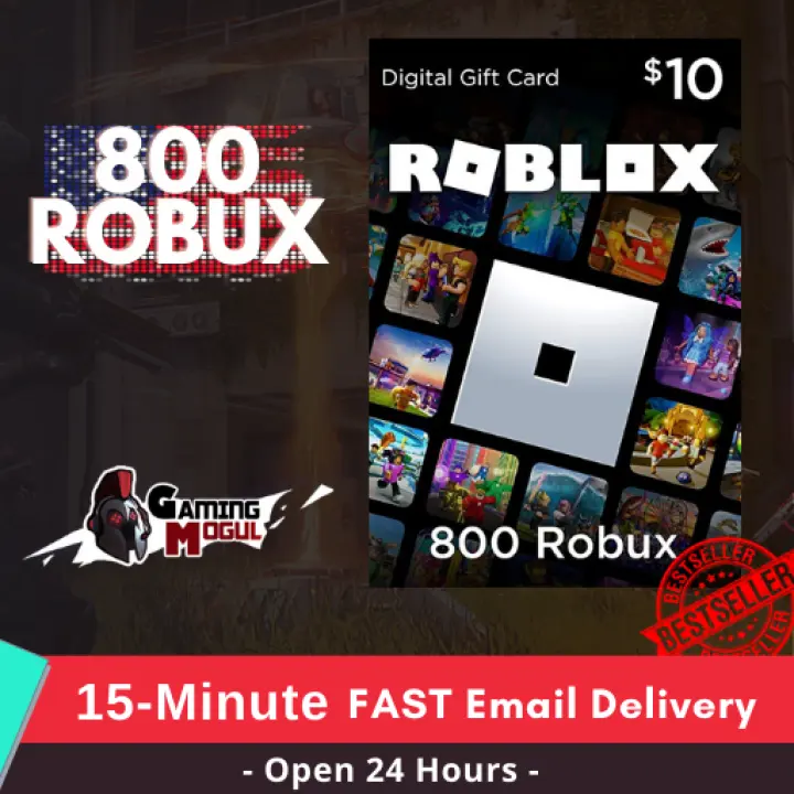 800 Robux 10 Roblox 15 Minute Fast Email Delivery Robux Code Gaming Mogul Lazada Ph - email delivery roblox game card