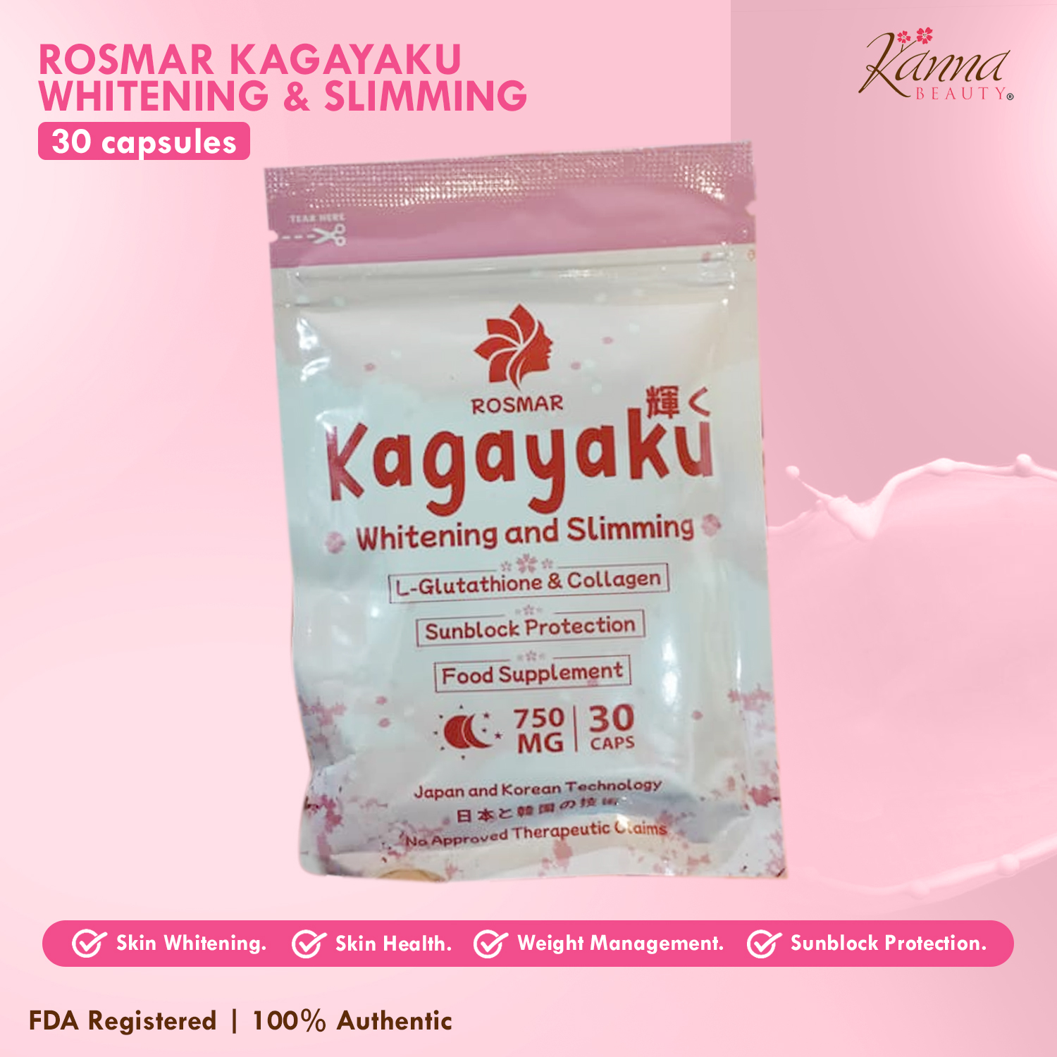 kagayaku glutathione review Rosmar Kagayaku Glutathione & Collagen Food Supplement, 60 Capsules :  Amazon.sg: Health, Household and Personal Care main image 1