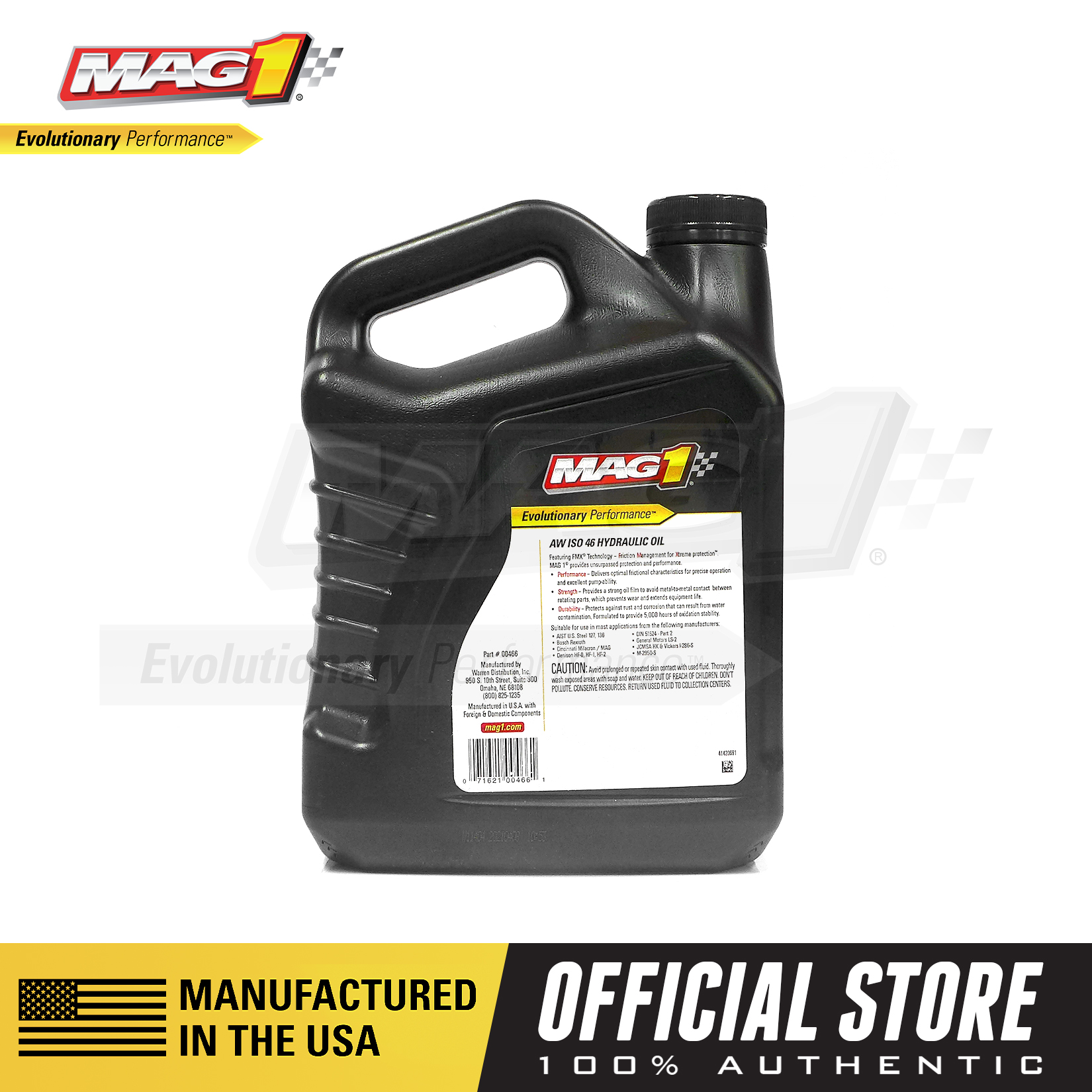 Mag 1 00326 AW ISO 32 Hydraulic Oil - 1 Gallon (Pack of 3)