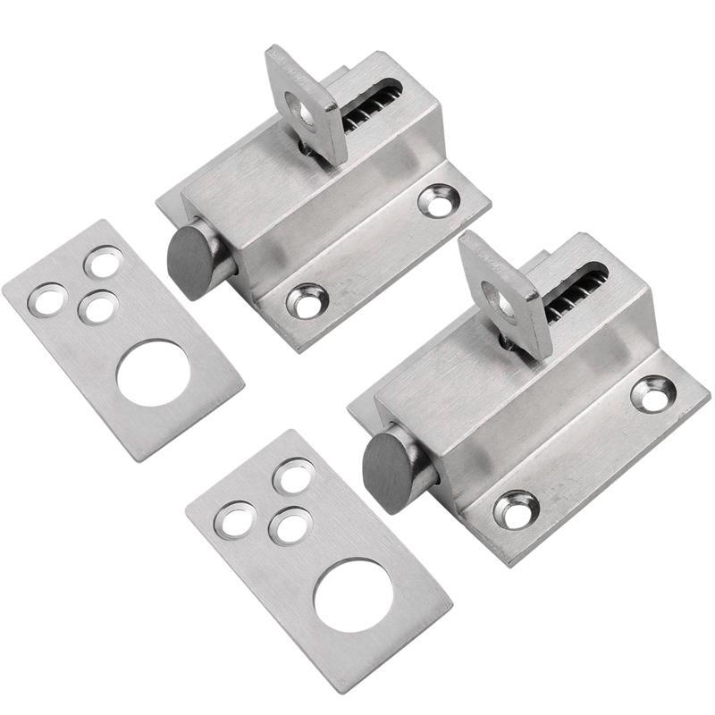 Window Spring Latch Lock Security Automatic Gate Door Lock Spring Loaded Bolt Latch 2 Pack