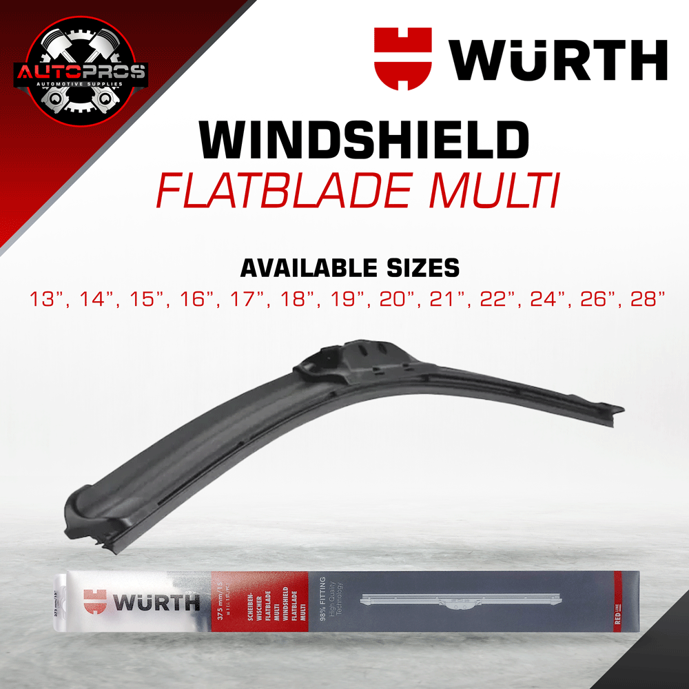 WURTH WINDSCREEN WIPER FLAT BLADE MULTI REDLINE Lazada PH