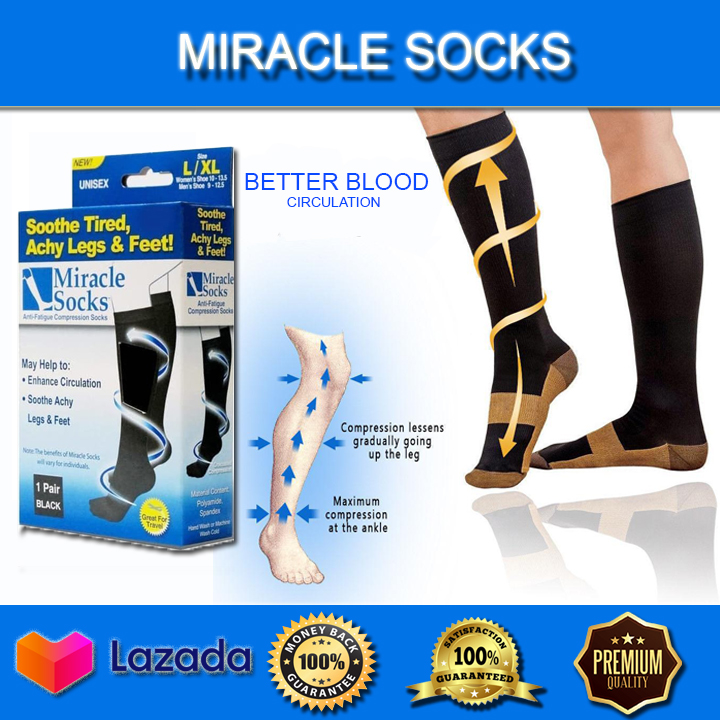 Miracle Compression Stockings (XL) Above Knee