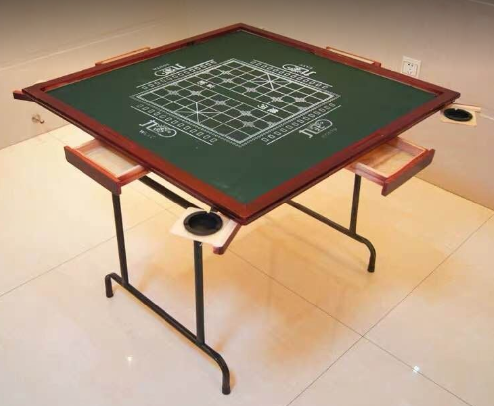 NEW !!! WOODEN FOLDABLE MAHJONG TABLE STANDARD (BUILTIN SMOOTH KNITTED