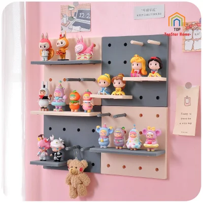 TopStar Student Storage Wall hanging Storage Board On The Bedroom Wall Shelf Fashion Wall Hanging Rack Kitchen Partition Hole Plate