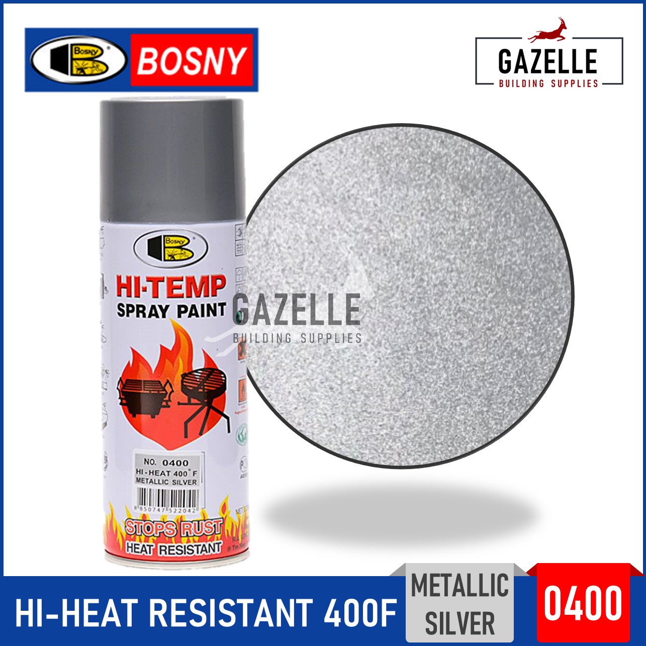 heat resistant silver paint for metal