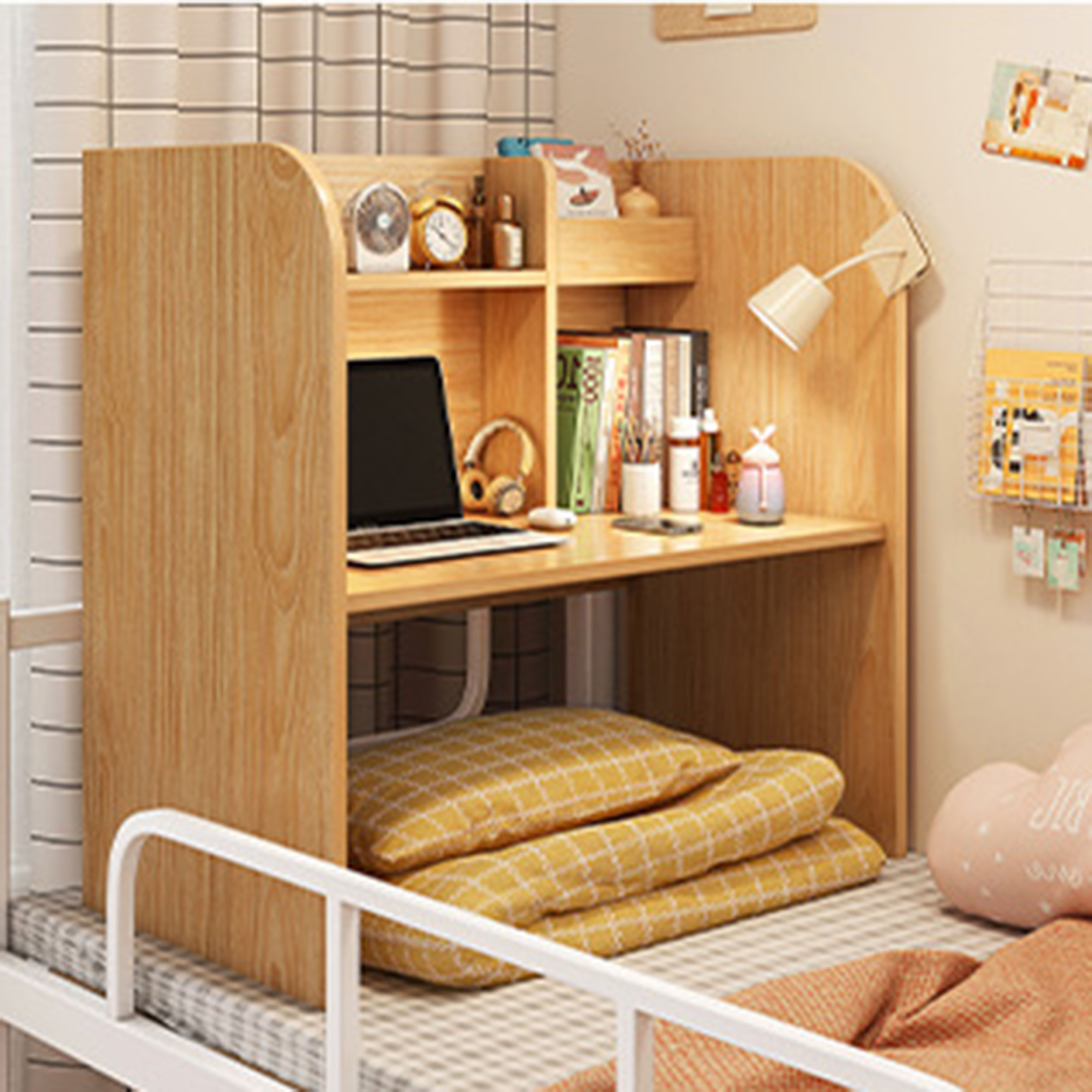 Bed Desk laptop desk college dormitory upper bunk lower bedroom simple