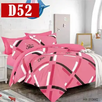 Double Size 3 In 1 Bedsheet Set With 2 Pcs Pillow Case And 1
