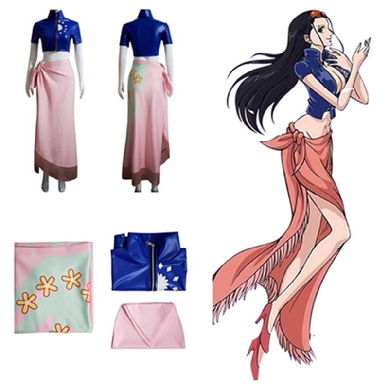 Nico Robin Cosplay Costume One Piece Anime Women Dress Outfits ...