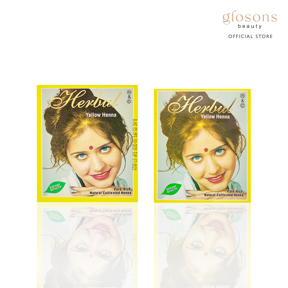 Herbul Henna Yellow Hair Dye Natural Organic Permanent Color Keep For White  Gray Hair 10g/Pouch, 6pcs/Box | Lazada PH