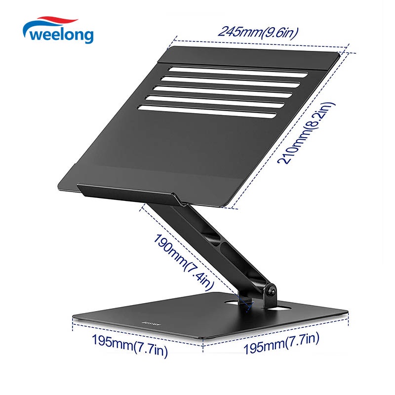 Weelong Laptop Stand Aluminum Alloy Laptop Holder Height Adjustable 11 ...